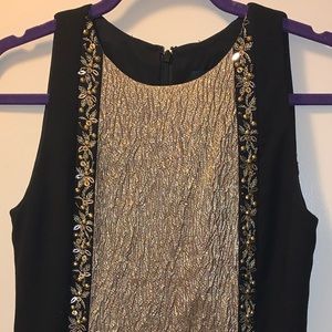 Carmen Marc Valvo Black/Gold Dress